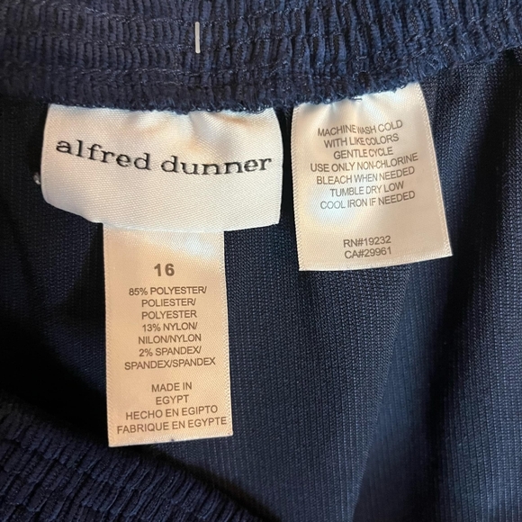 Alfred Dunner Blue Corduroy Size 16 Classic Fit Pant - Picture 5 of 6